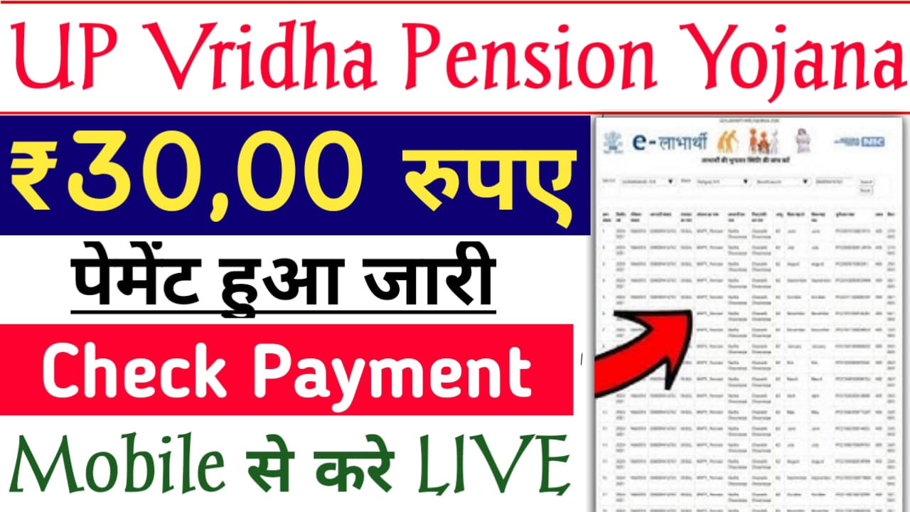 UP Vridha Pension Yojana Payment Status 2025